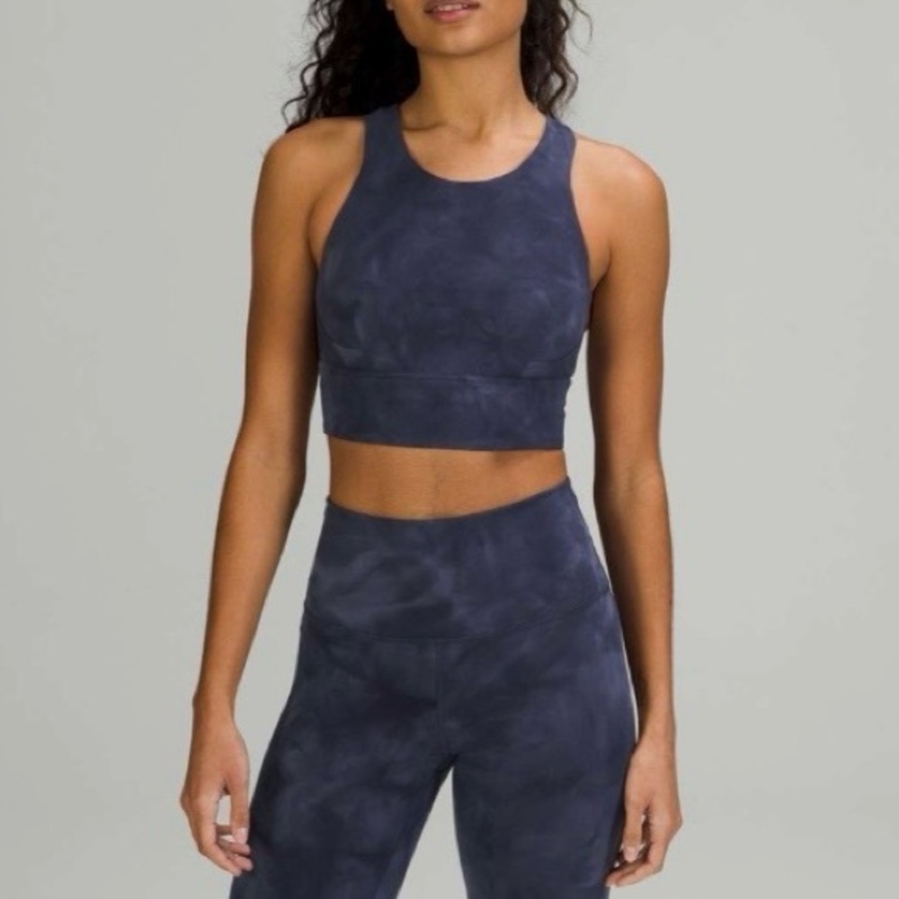 Lululemon Wunder Train Longline Bra Diamond Dye Shade Naval Blue 4